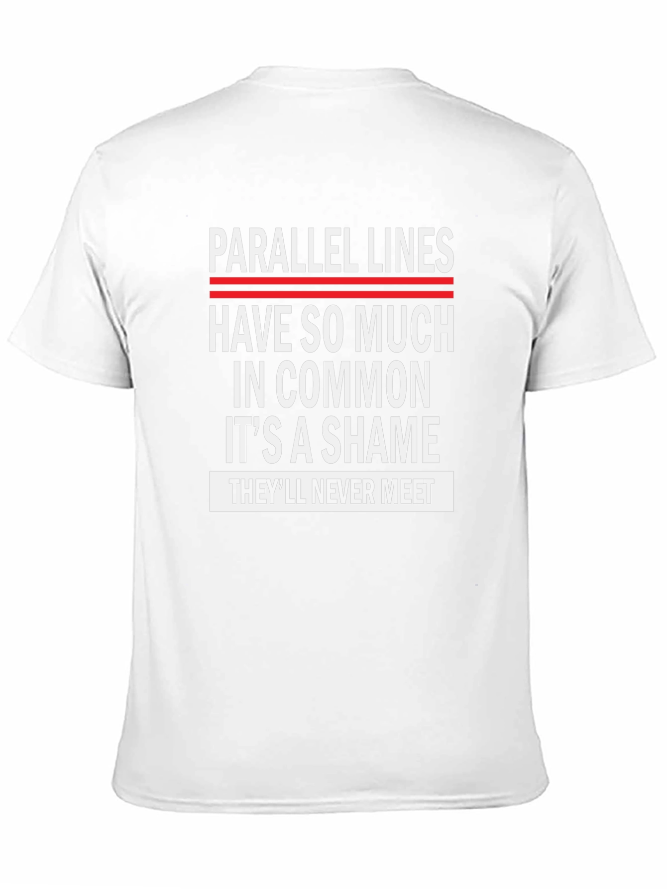 Parallel Lines Funny T-Shirt - Unisex Black Tee