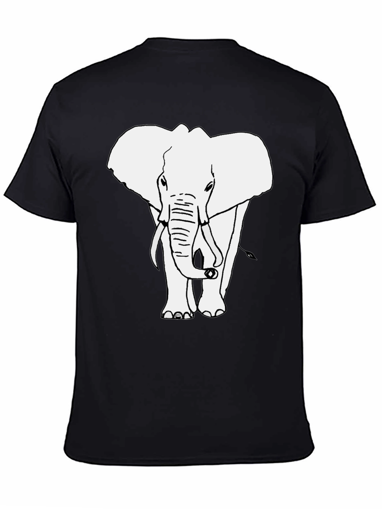 Elephant Graphic T-Shirt - Black Cotton Tee