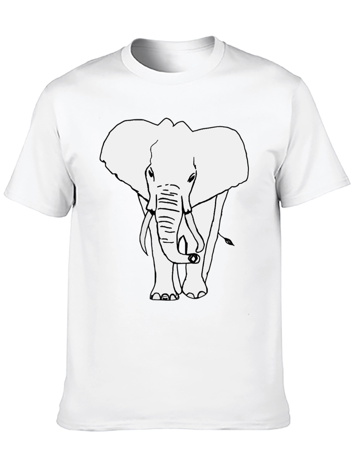 Elephant Graphic T-Shirt - Black Cotton Tee