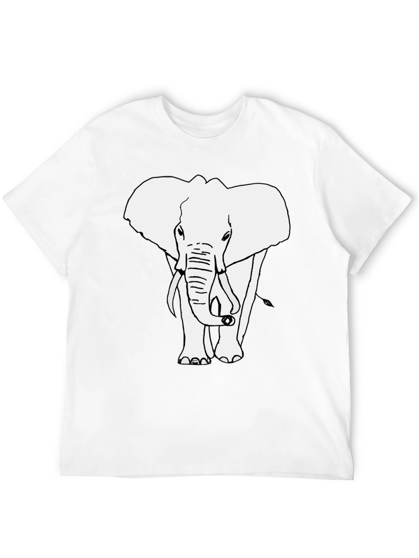 Elephant Graphic T-Shirt - Black Cotton Tee