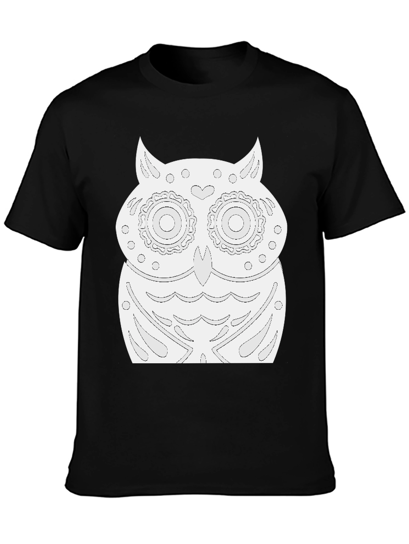 Owl Graphic Black T-Shirt
