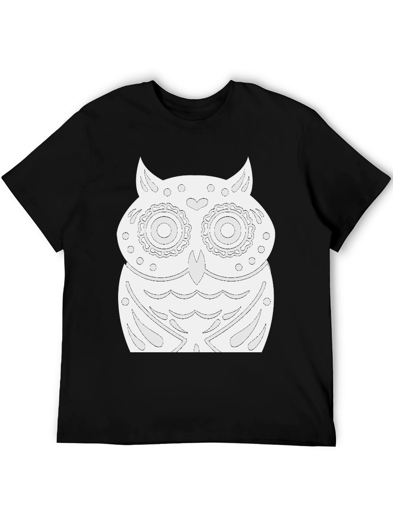 Owl Graphic Black T-Shirt