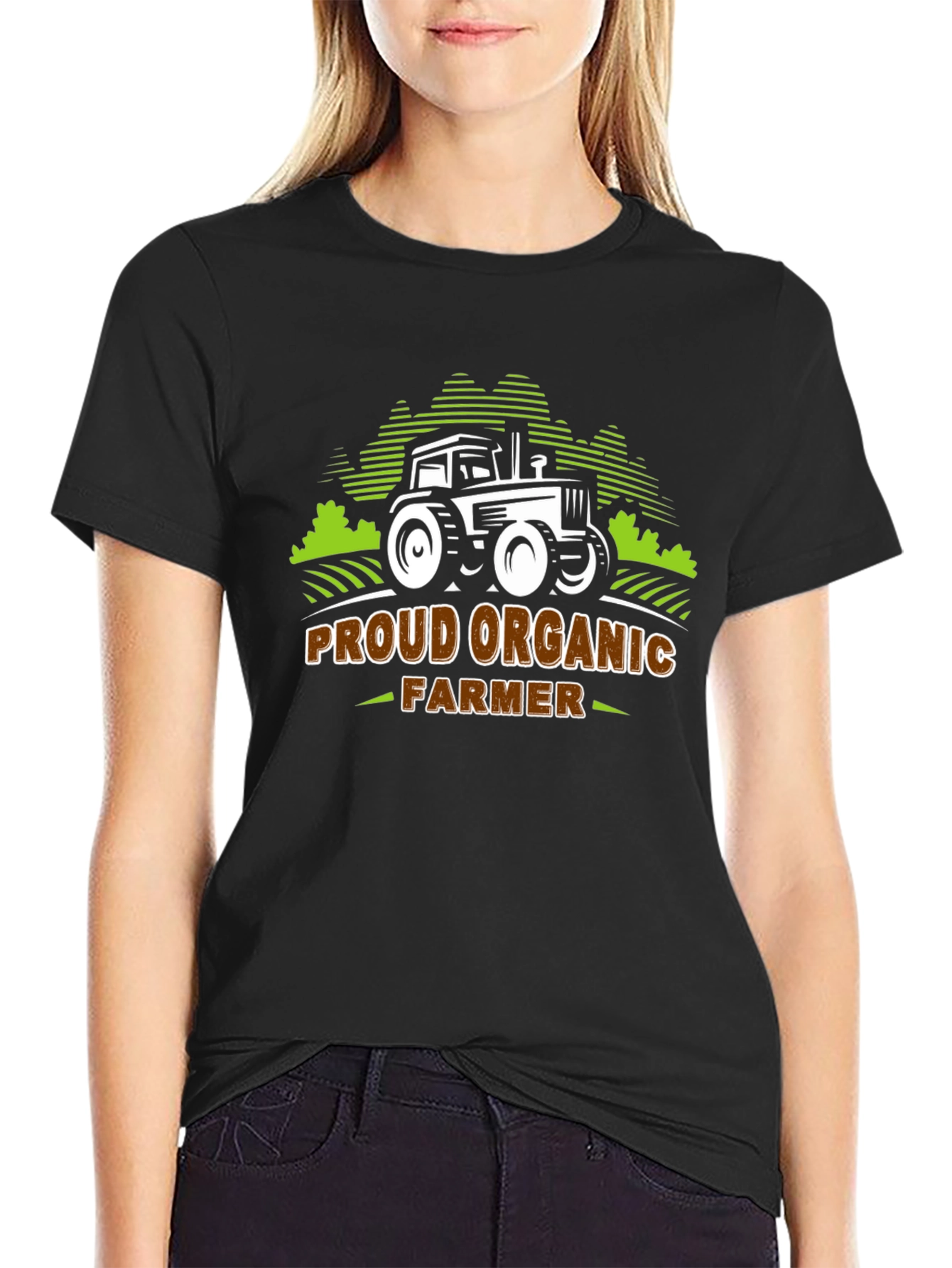Proud Organic Farmer T-Shirt - Black Cotton Tee