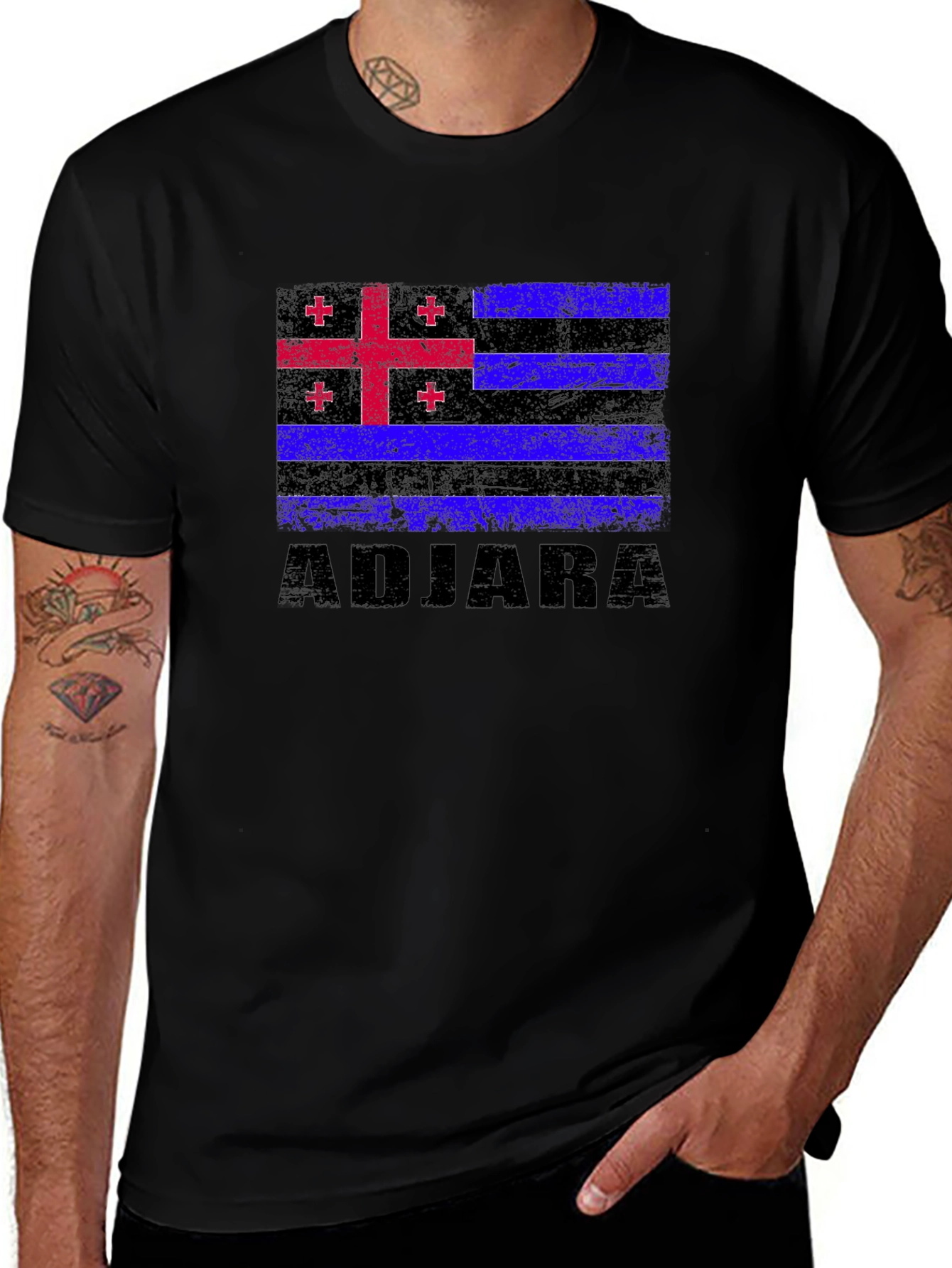 Adjara Flag T-Shirt - Distressed Pride Tee