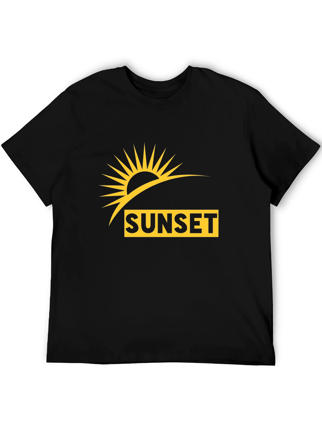 Sunset Graphic T-Shirt - Black Casual Wear