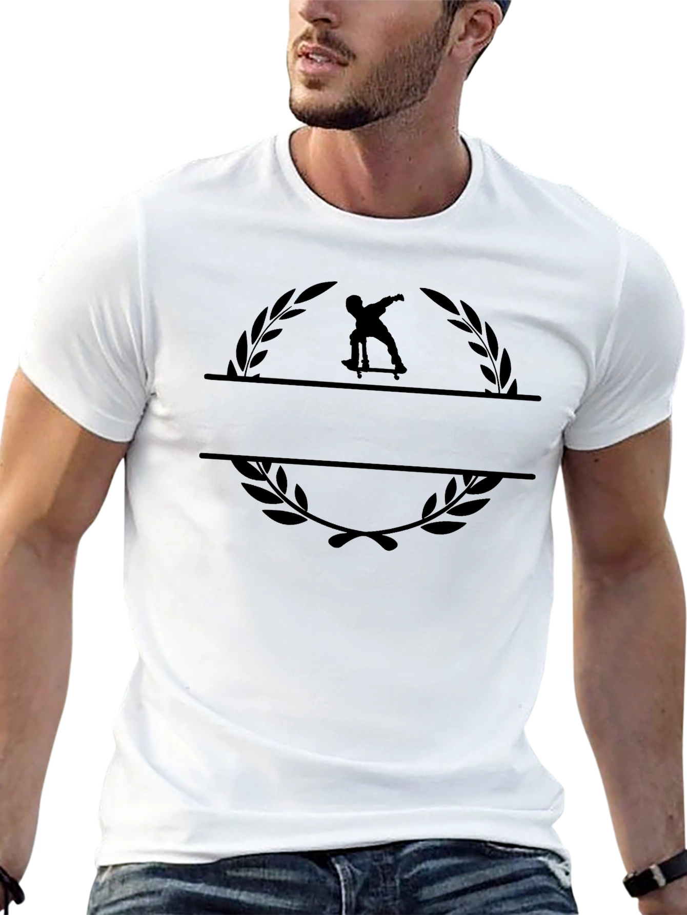 Skateboarding Silhouette Tee - Stylish Graphic T-Shirt