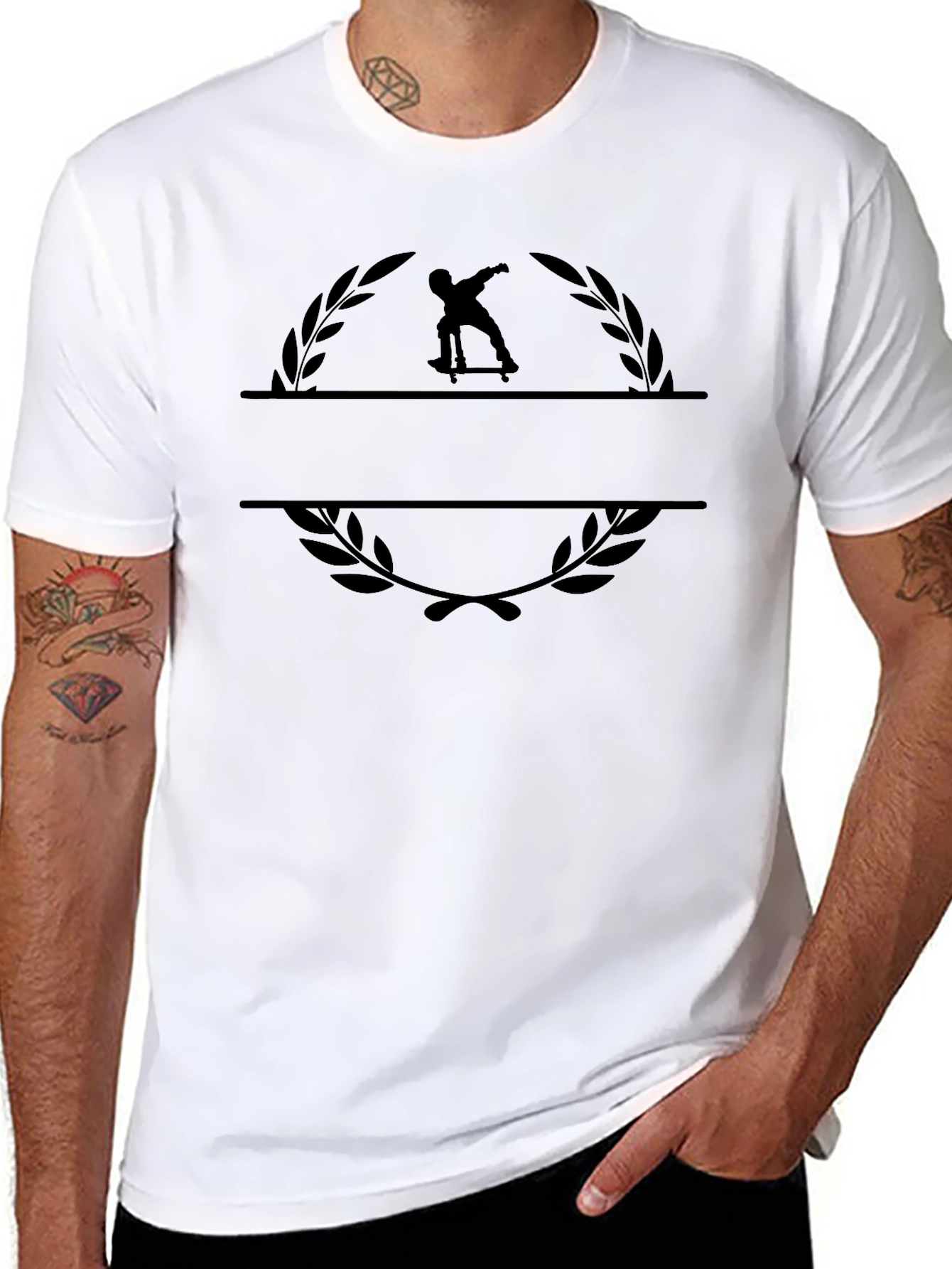 Skateboarding Silhouette Tee - Stylish Graphic T-Shirt