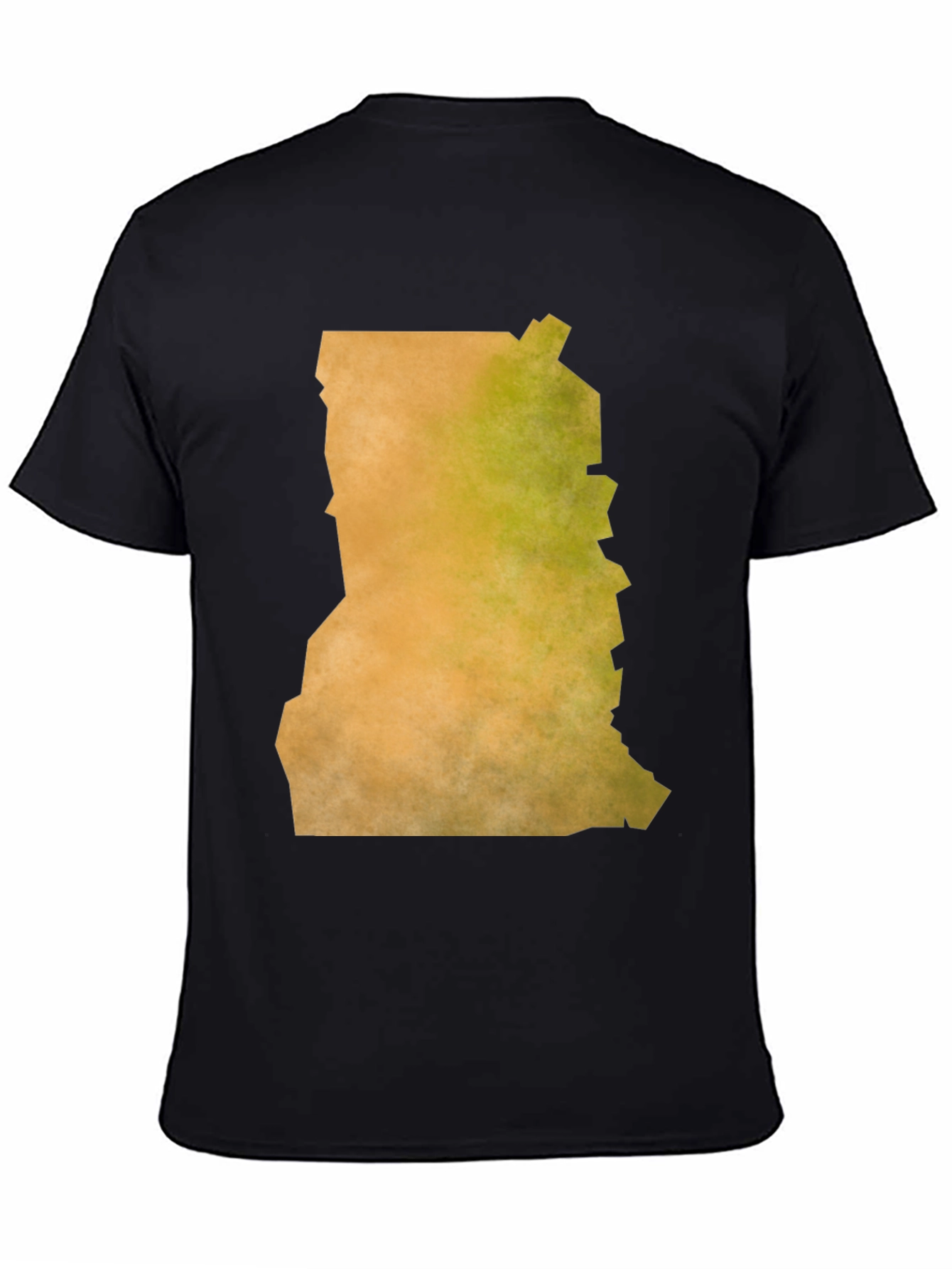 Ghana Map Graphic Tee - Black