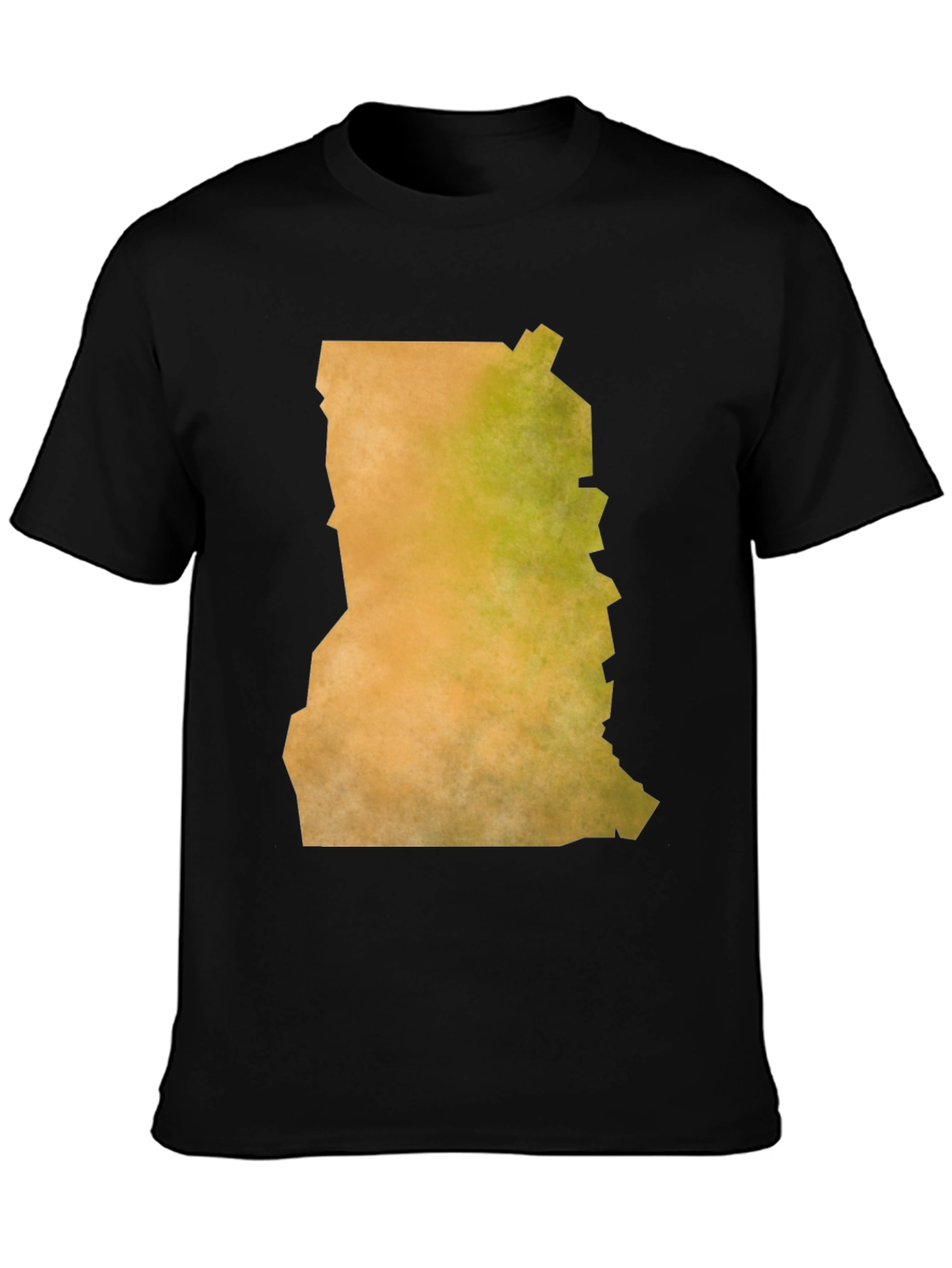 Ghana Map Graphic Tee - Black