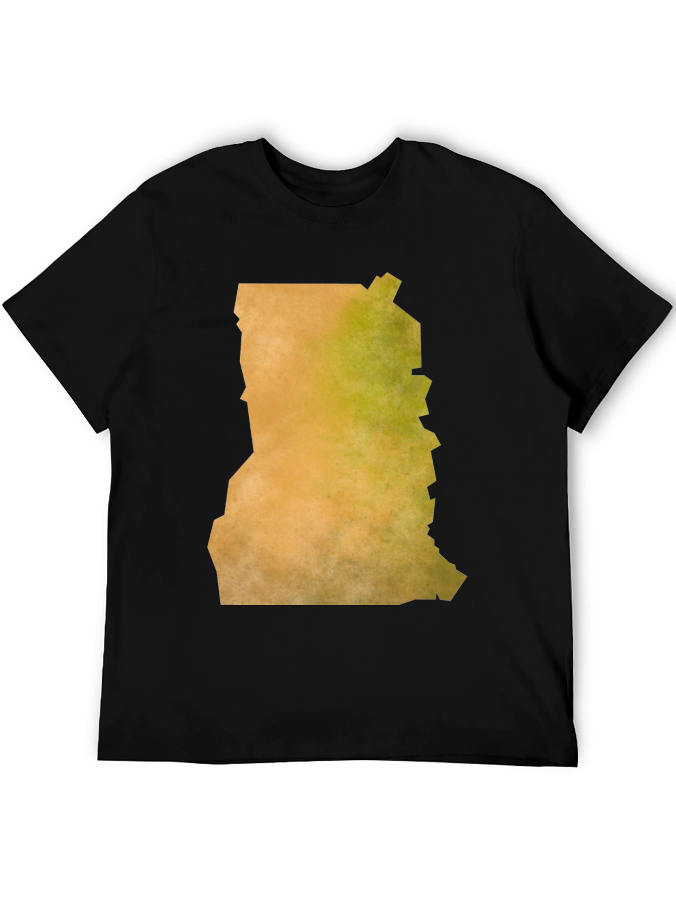 Ghana Map Graphic Tee - Black