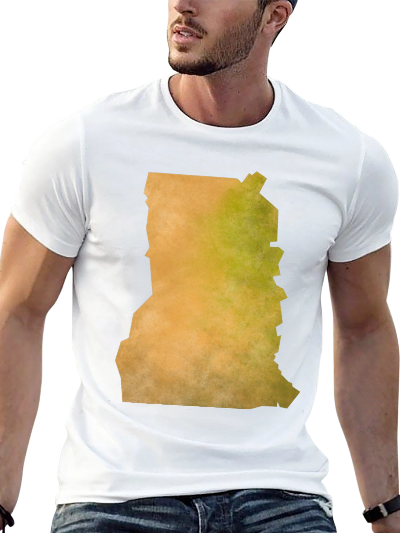 Ghana Map Graphic Tee - Black