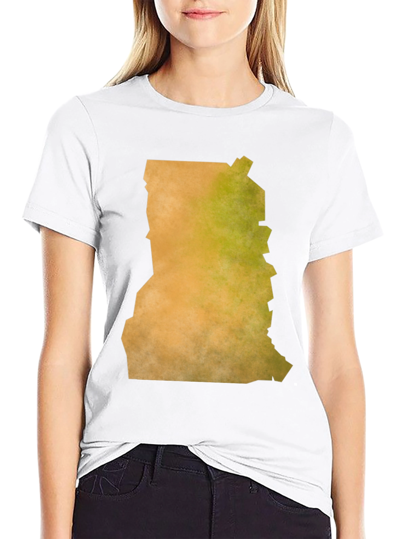 Ghana Map Graphic Tee - Black