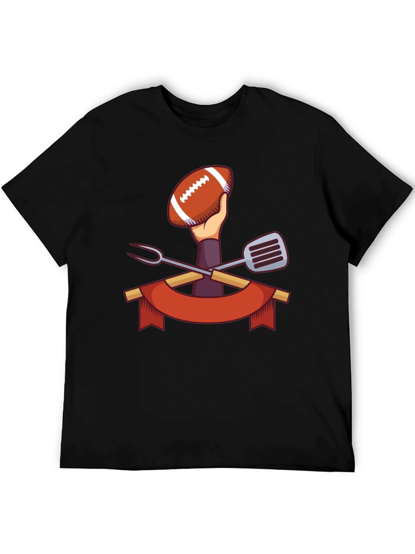 Football & BBQ T-Shirt - Game Day Ready!