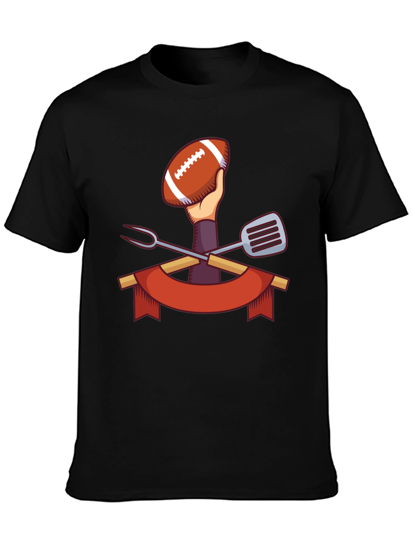 Football & BBQ T-Shirt - Game Day Ready!
