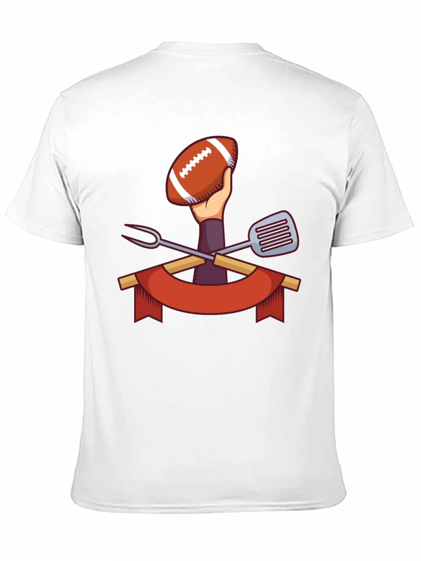 Football & BBQ T-Shirt - Game Day Ready!