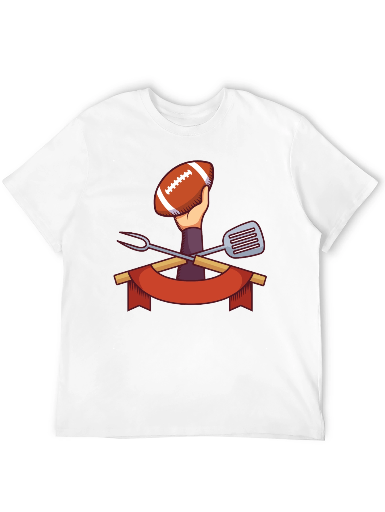 Football & BBQ T-Shirt - Game Day Ready!