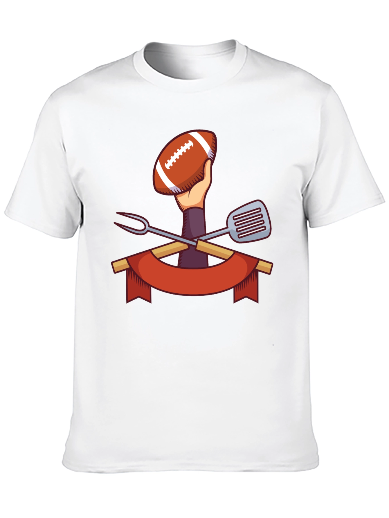 Football & BBQ T-Shirt - Game Day Ready!
