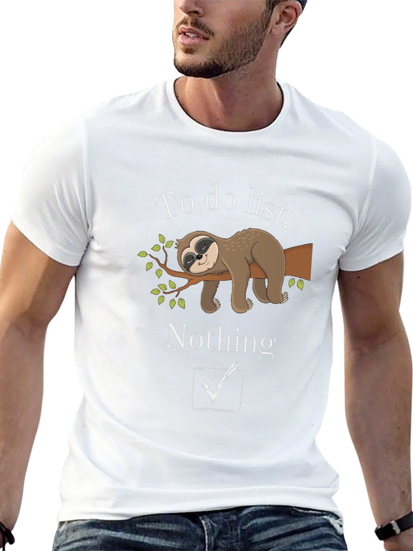 Sloth To-Do List Funny Graphic T-Shirt