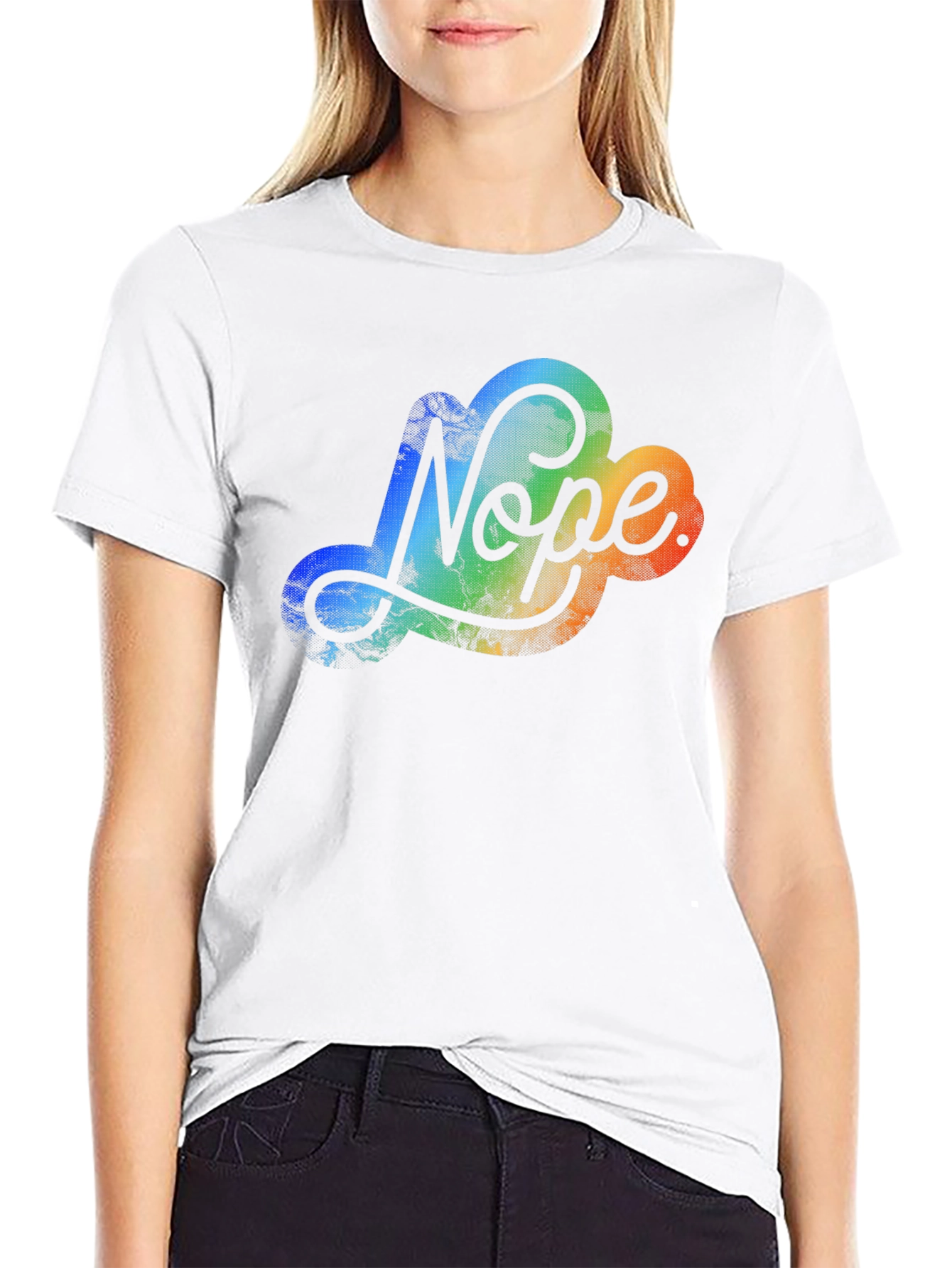 Nope Cloud Graphic T-Shirt - Mens Casual Tee