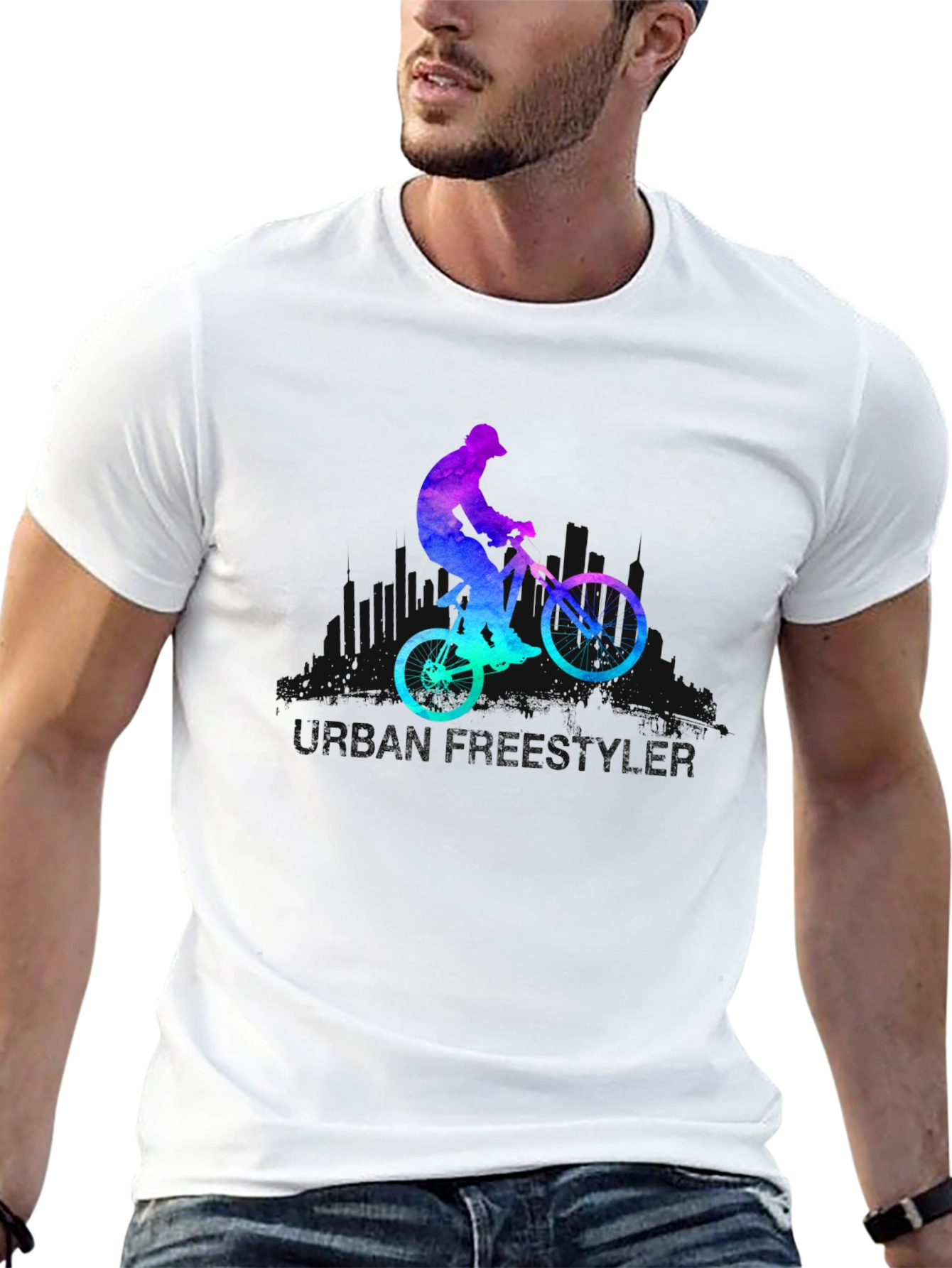 Mountain Biker Graphic Tee - Black