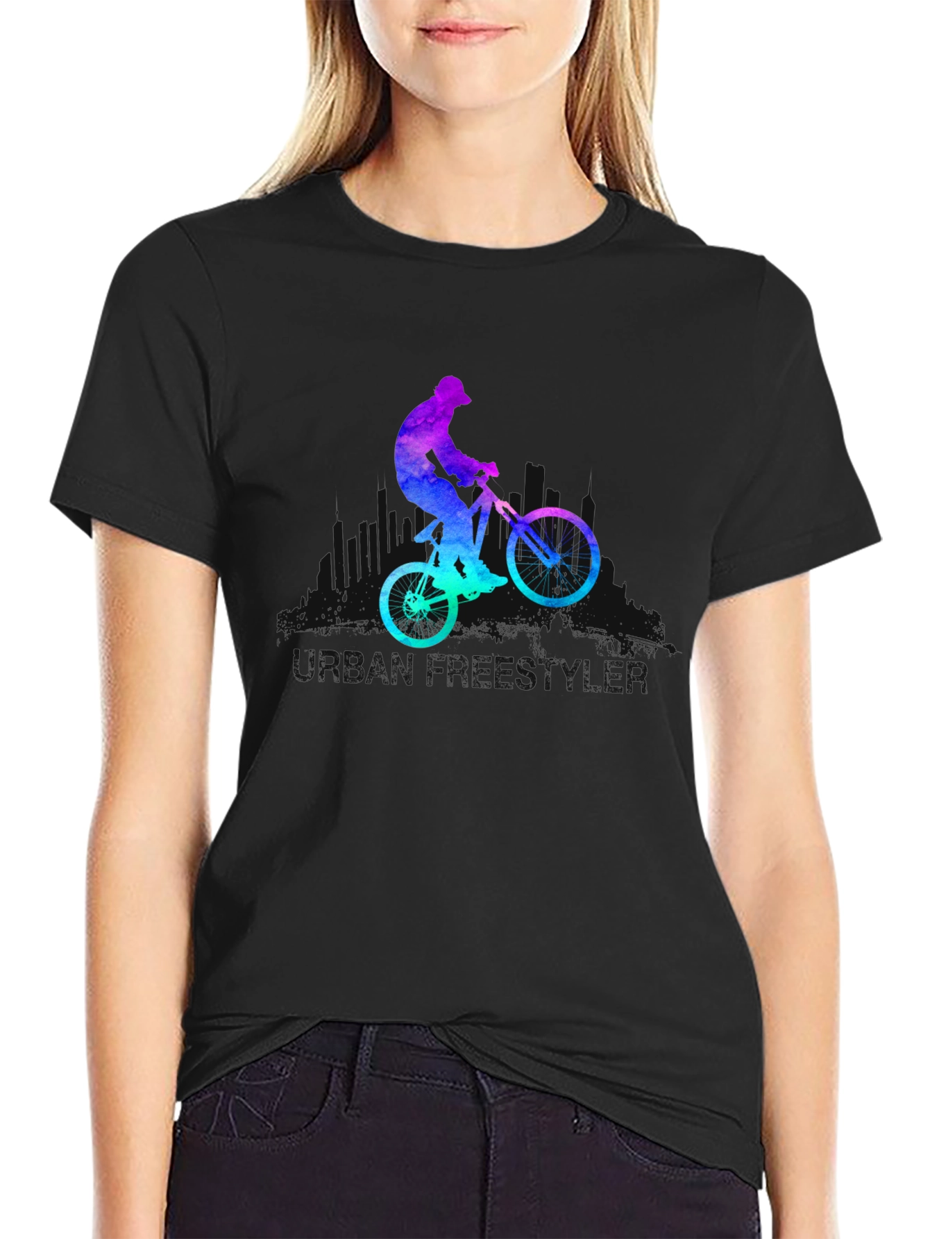 Mountain Biker Graphic Tee - Black