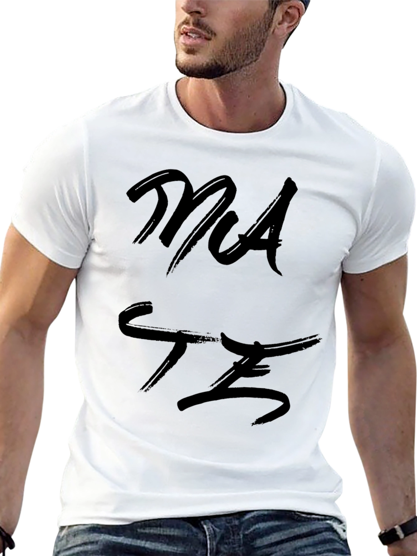 Mens Black Graphic T-Shirt - MATE Design