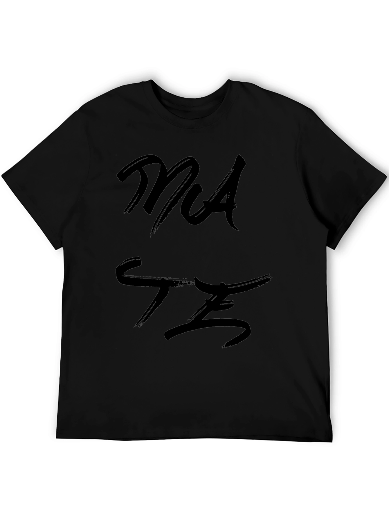 Mens Black Graphic T-Shirt - MATE Design