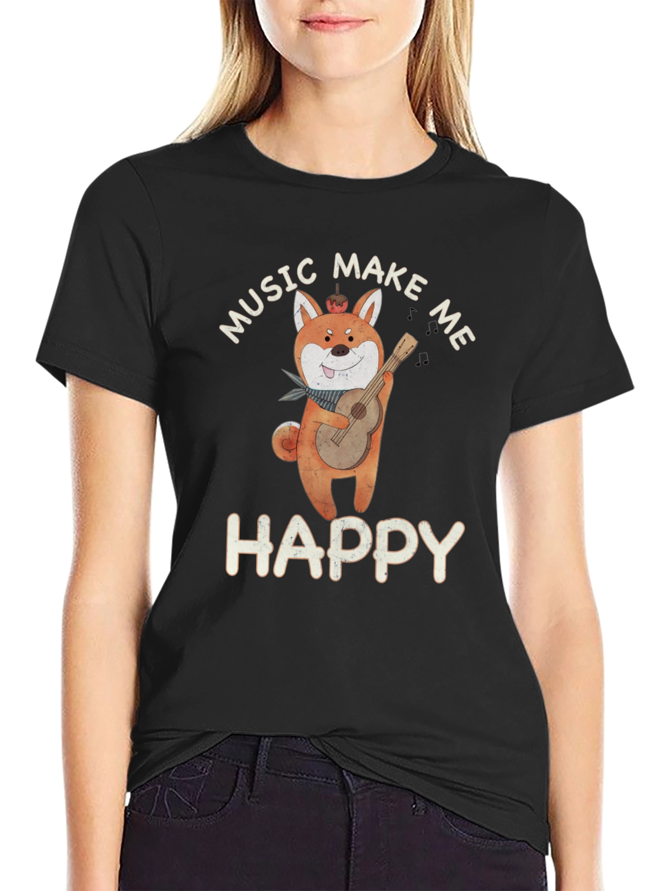 Music Makes Me Happy Graphic T-Shirt