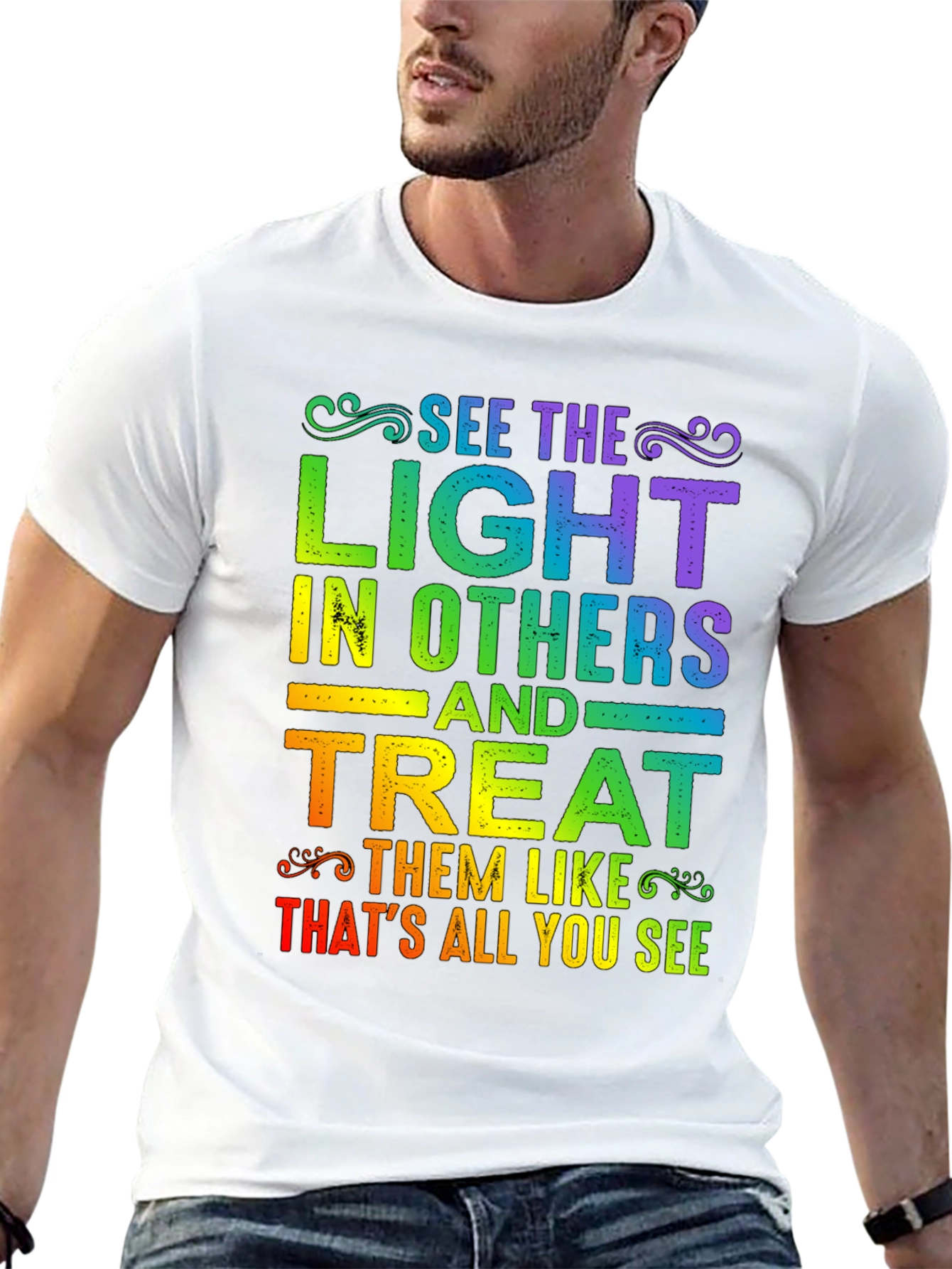 Rainbow See The Light Graphic T-Shirt