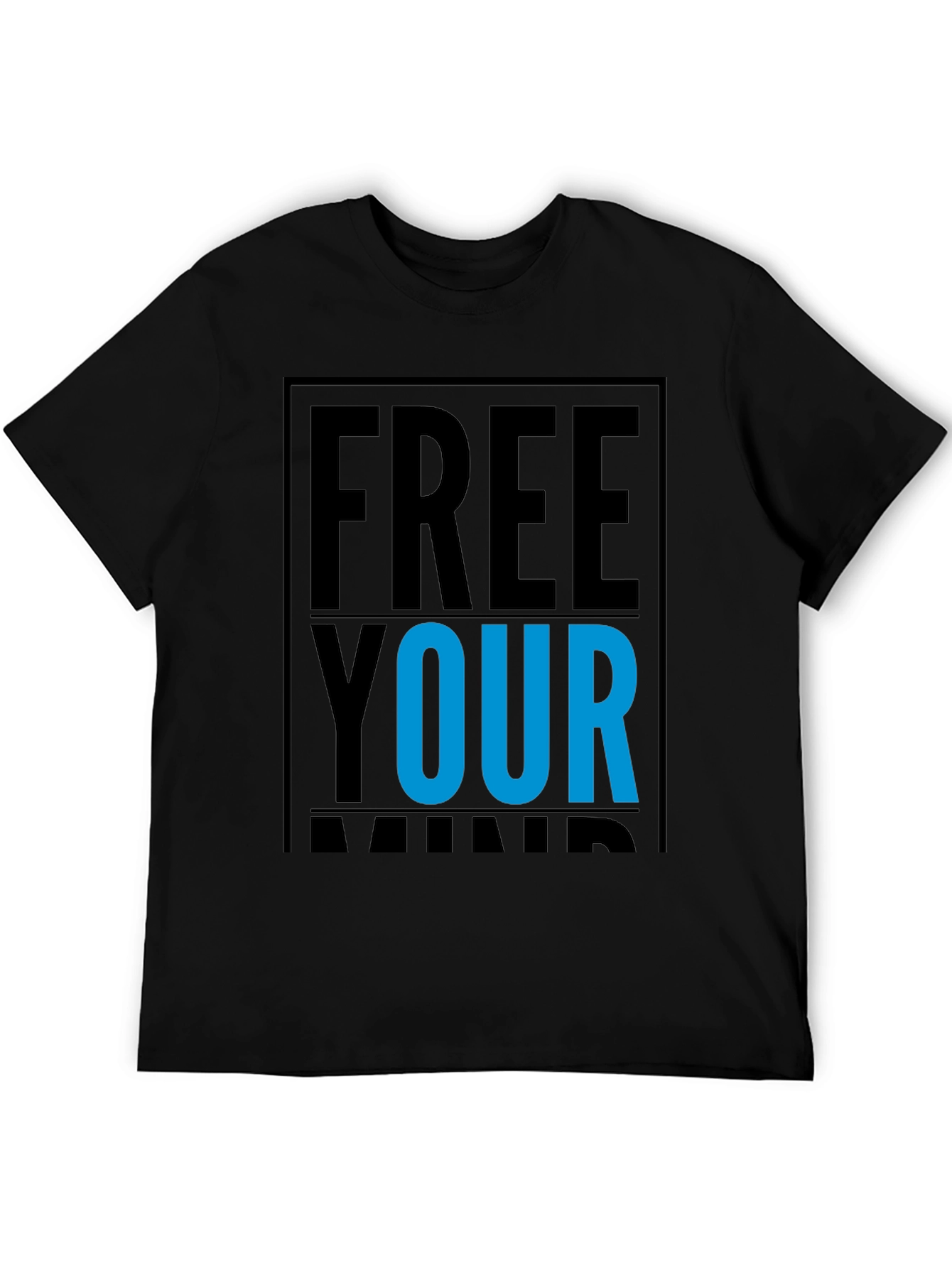 Free Your Mind Graphic Tee - Black Cotton T-Shirt
