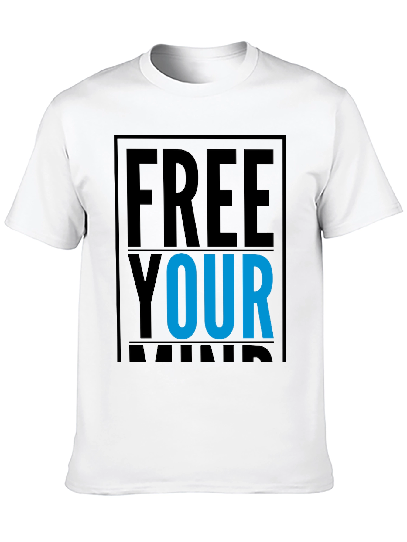 Free Your Mind Graphic Tee - Black Cotton T-Shirt