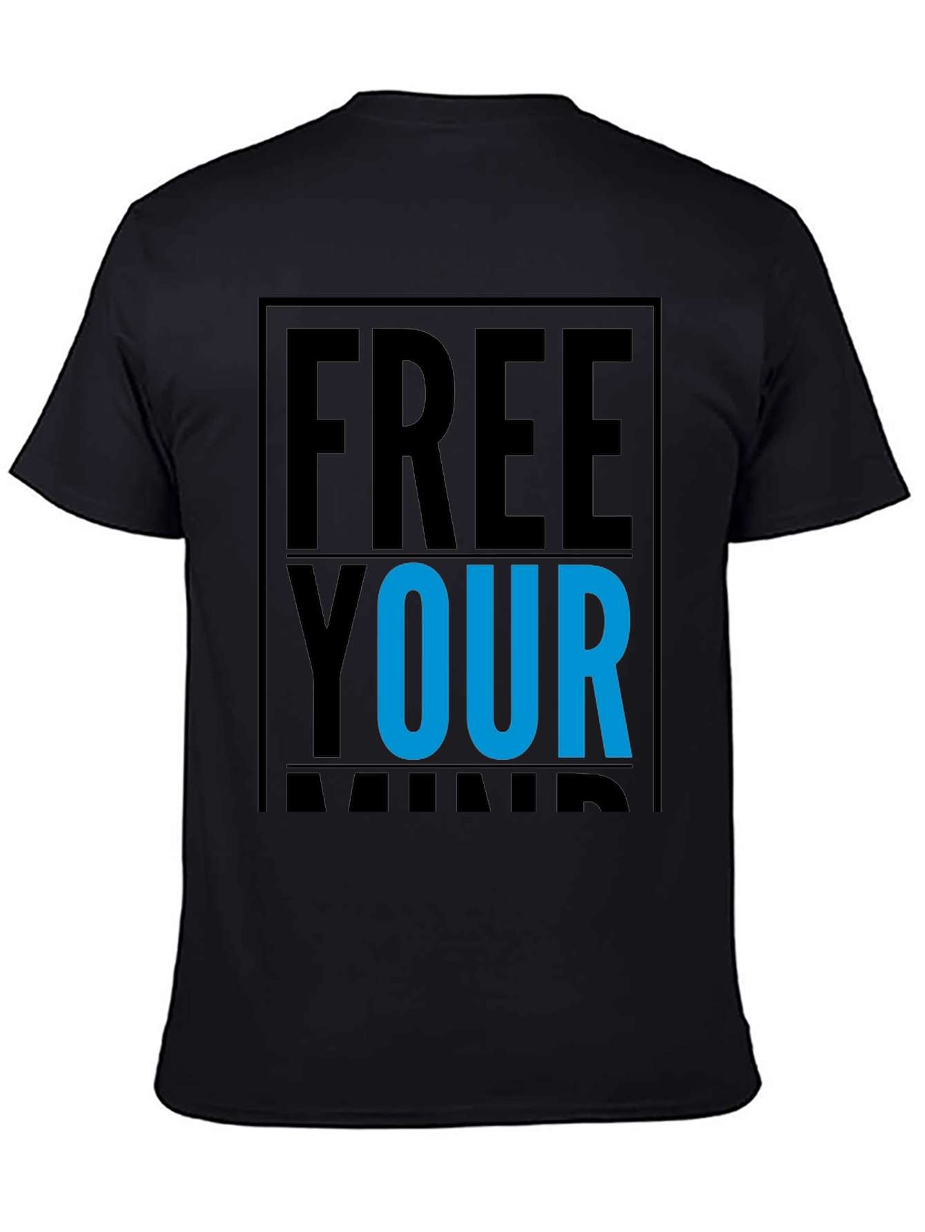 Free Your Mind Graphic Tee - Black Cotton T-Shirt
