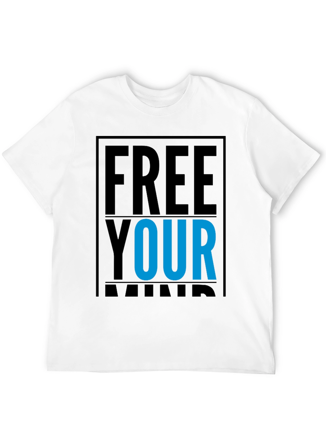 Free Your Mind Graphic Tee - Black Cotton T-Shirt