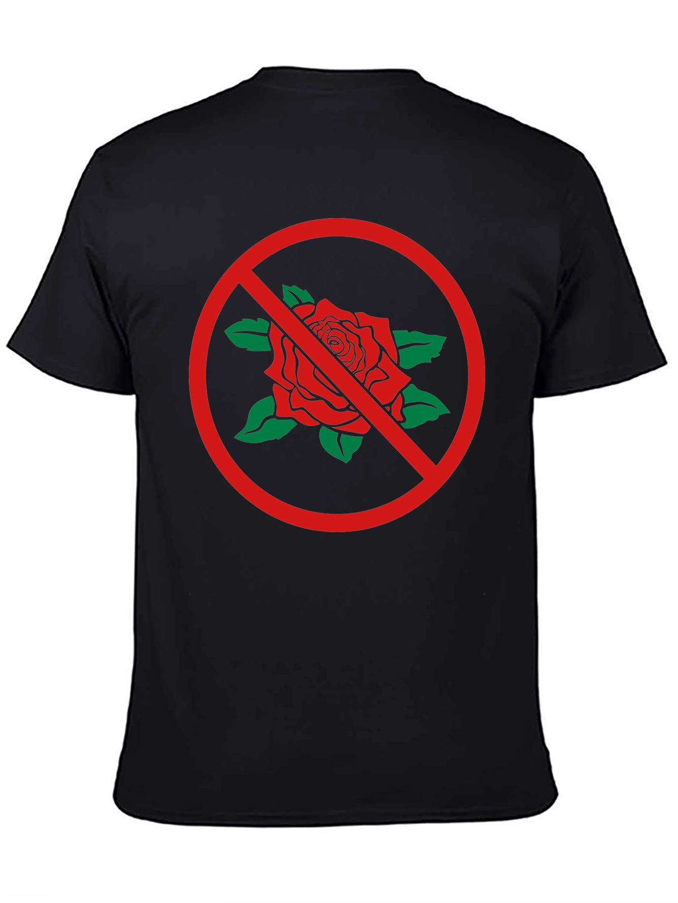 No Roses Graphic Tee - Black Casual T-Shirt