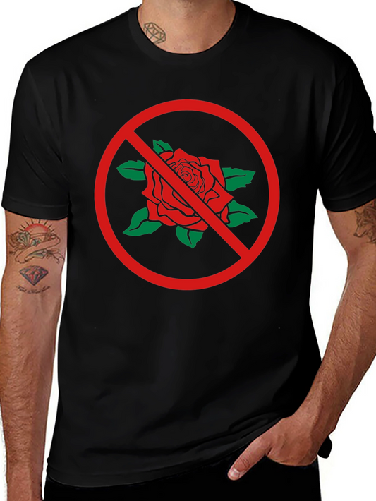 No Roses Graphic Tee - Black Casual T-Shirt