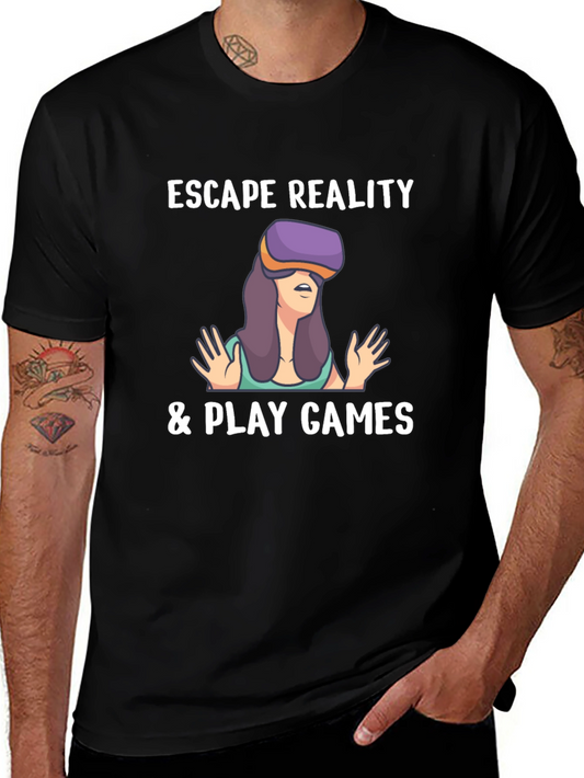 Escape Reality Gamer T-Shirt - Black Cotton Tee