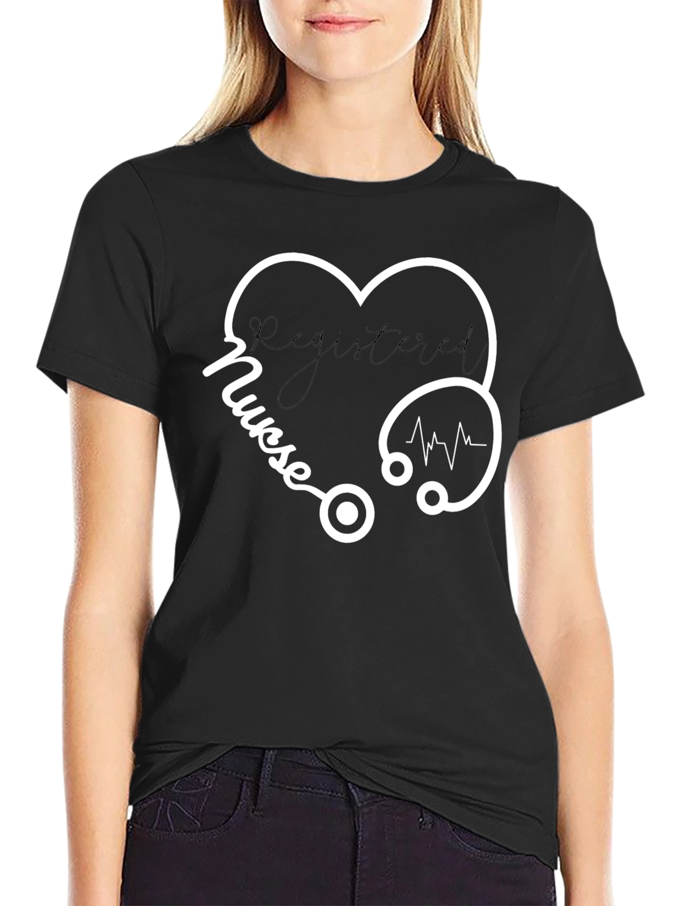 Registered Nurse Heart Stethoscope T-Shirt
