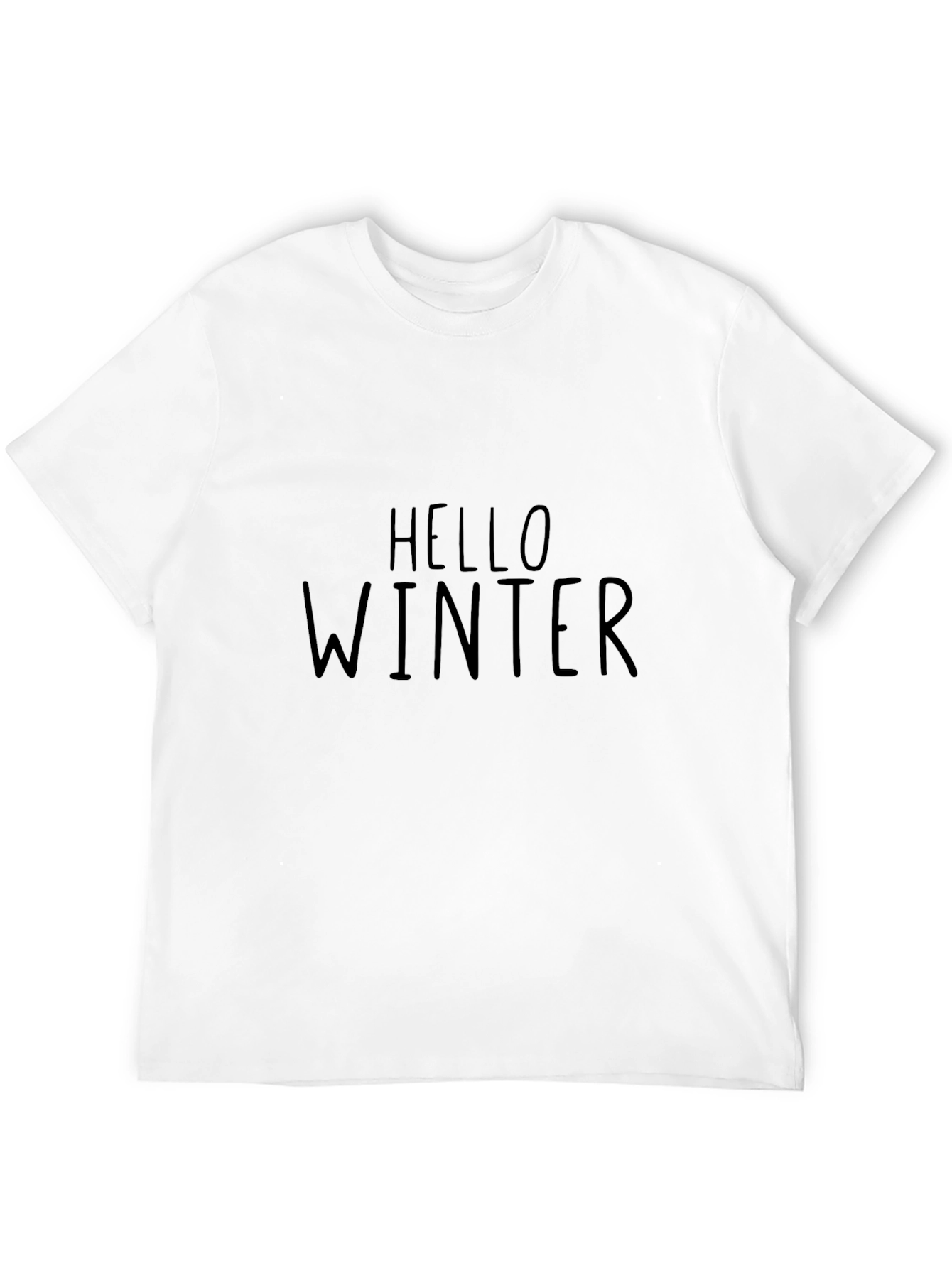 Hello Winter Black T-Shirt