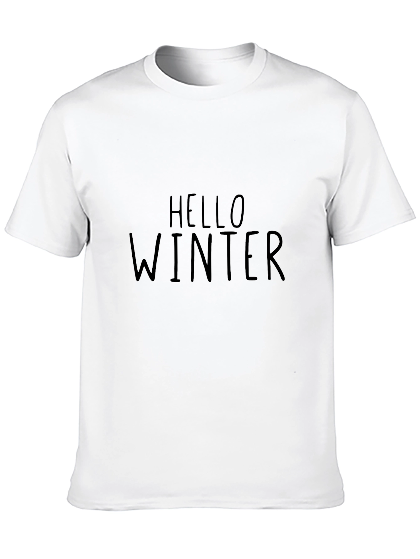 Hello Winter Black T-Shirt