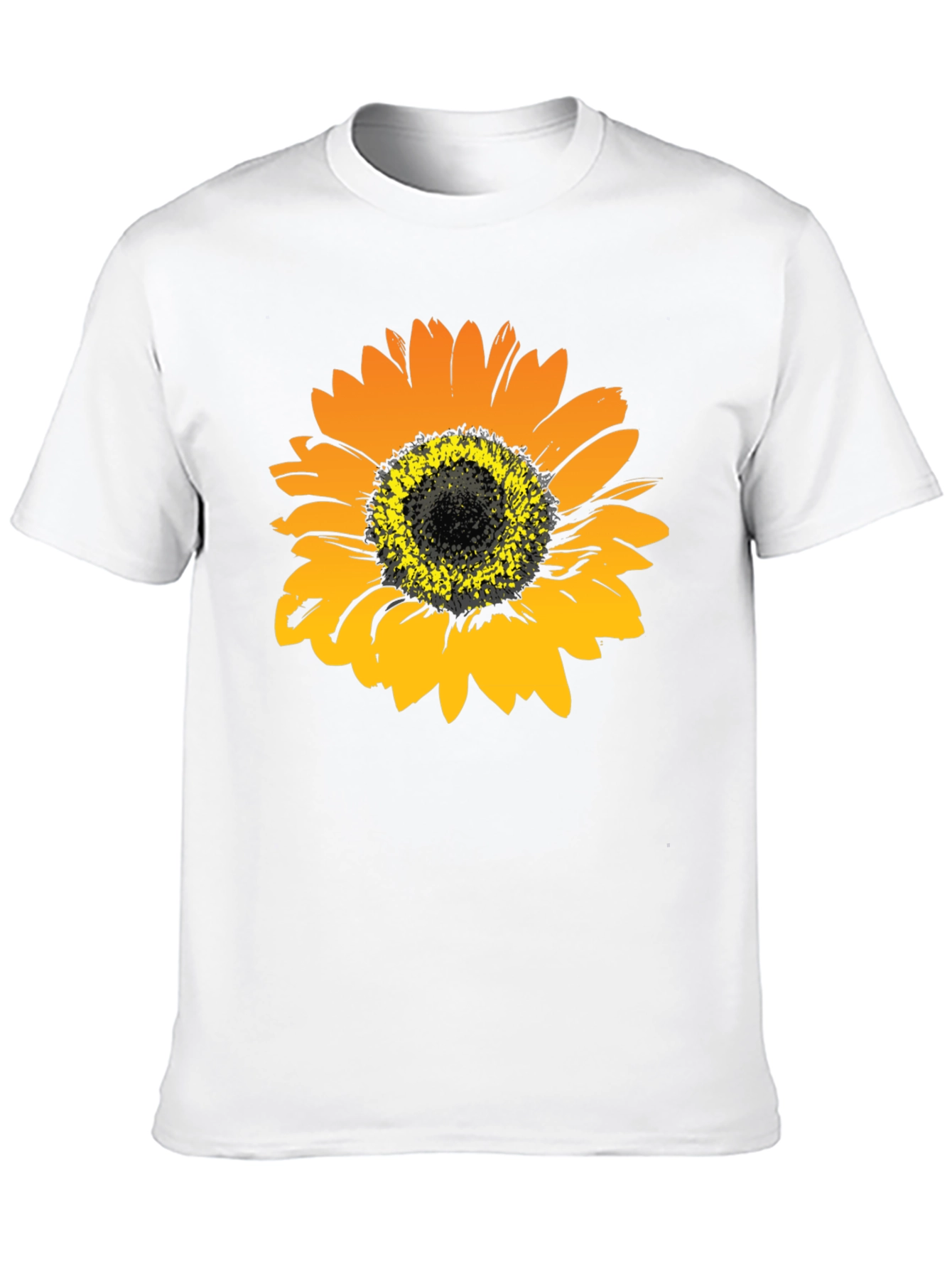 Sunflower Graphic Print Black T-Shirt