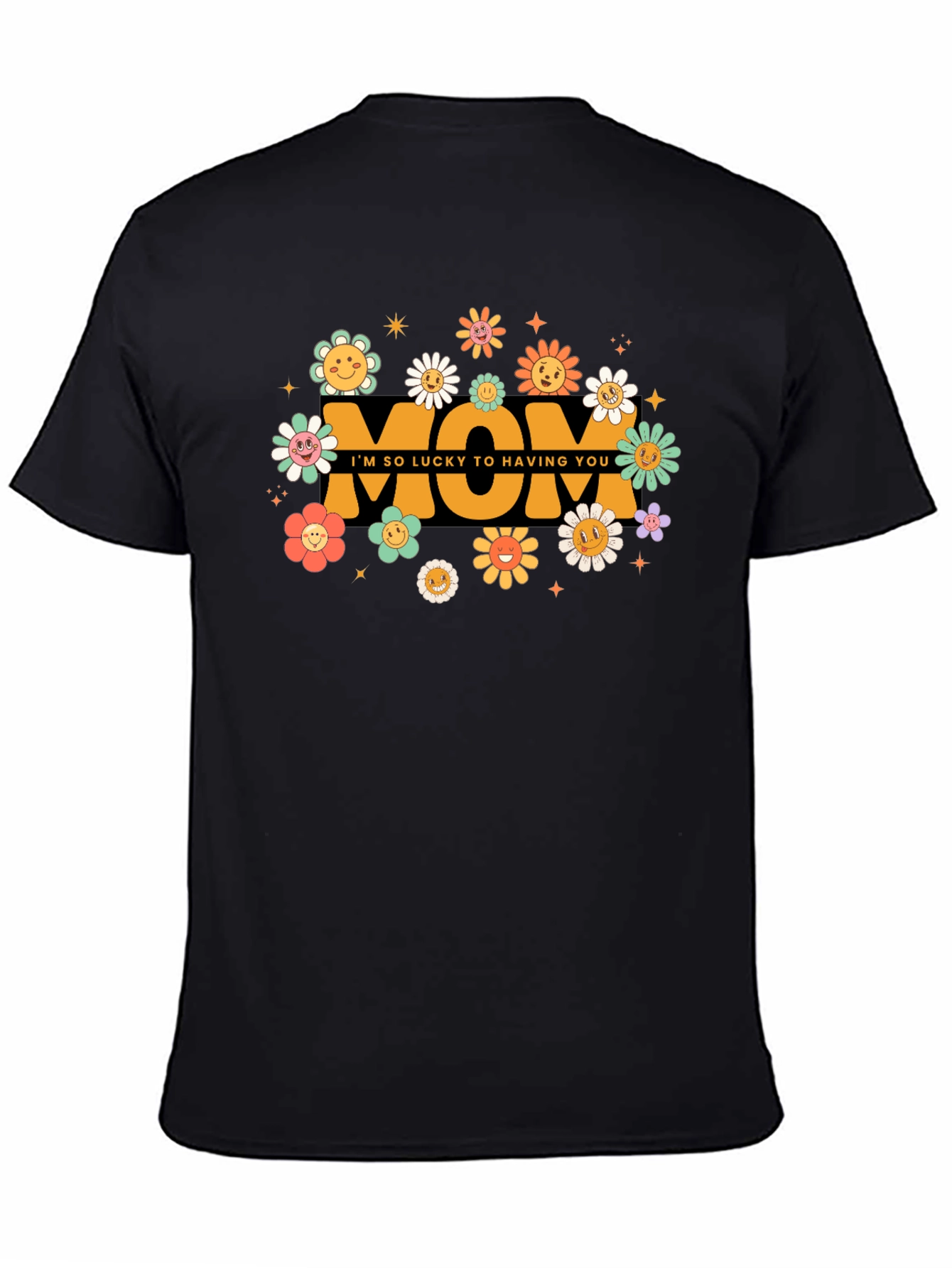 Retro Lucky To Have You Mom Graphic T-Shirt