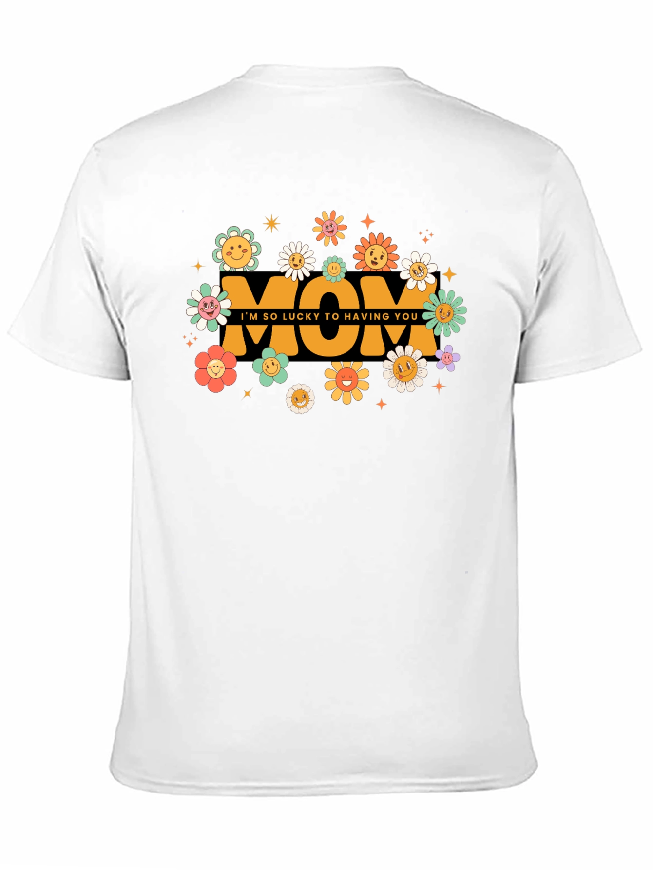 Retro Lucky To Have You Mom Graphic T-Shirt