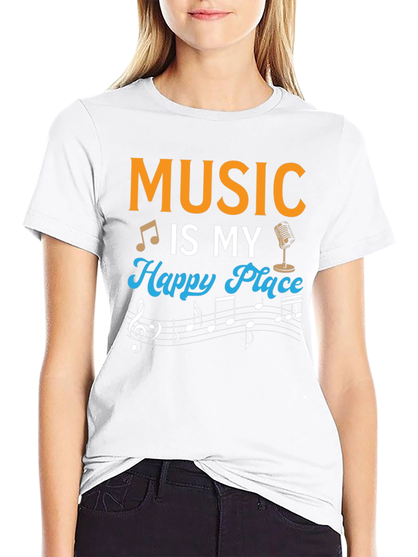 Music Is My Happy Place T-Shirt