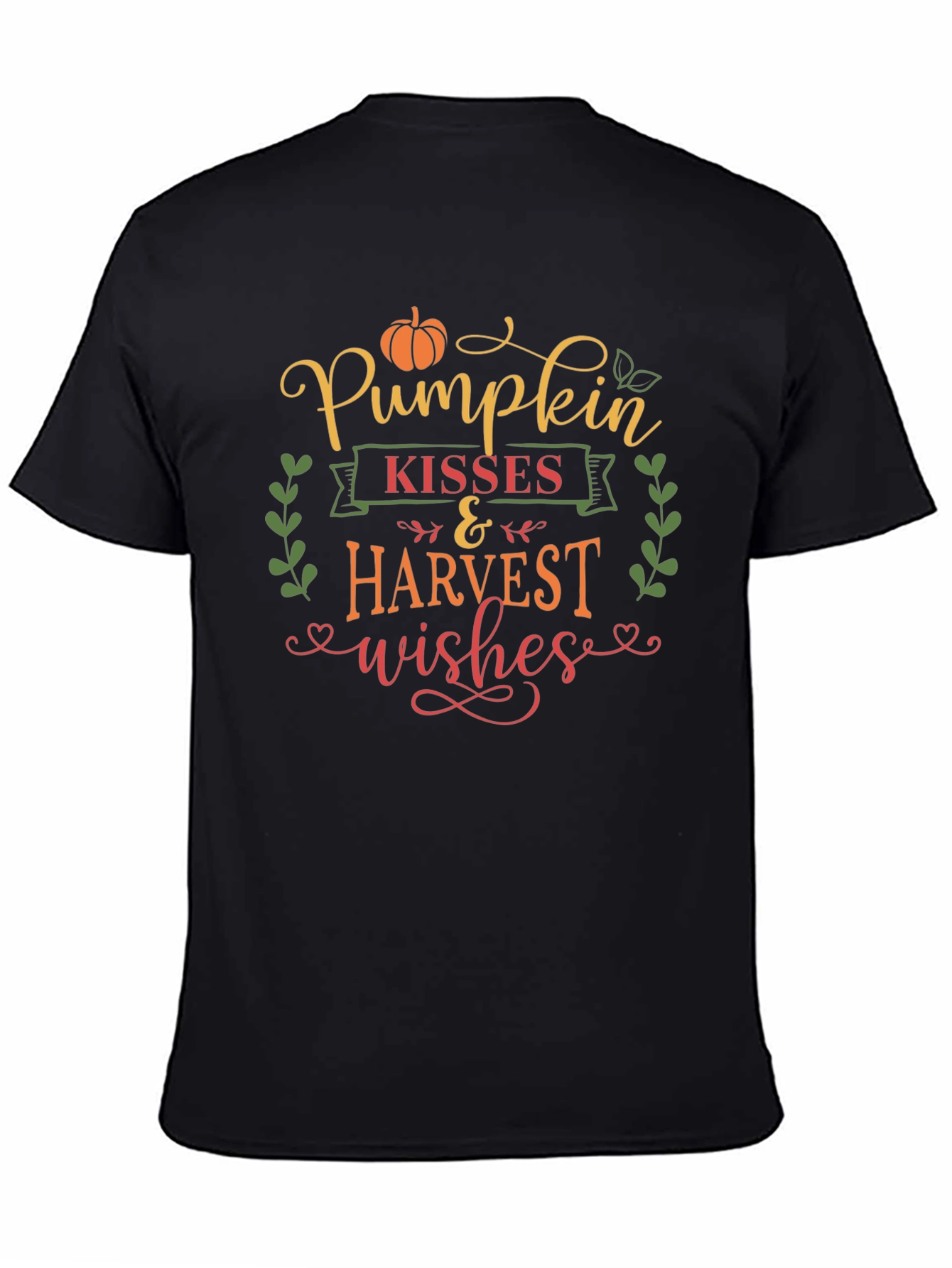 Pumpkin Kisses & Harvest Wishes Graphic T-Shirt