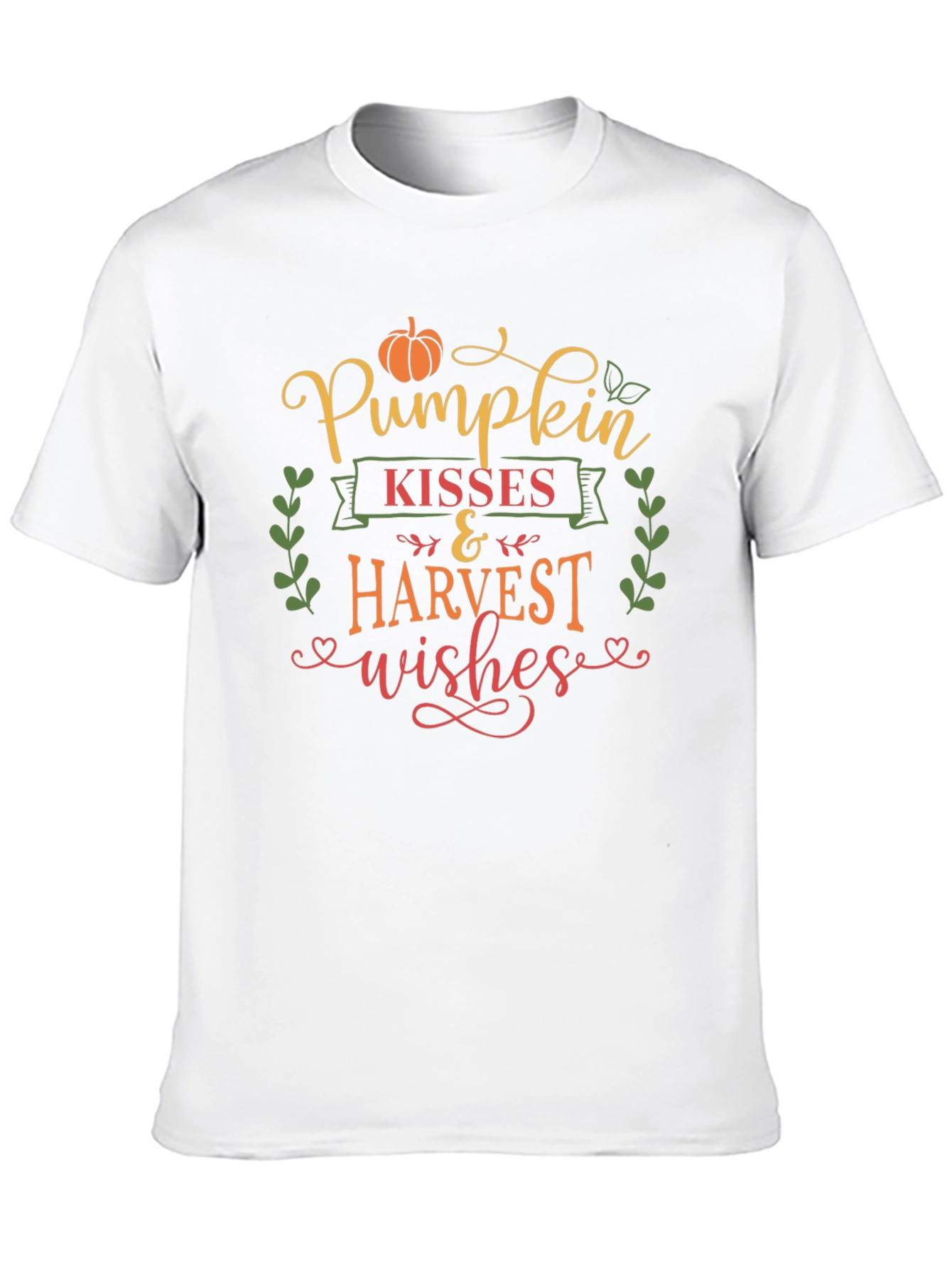 Pumpkin Kisses & Harvest Wishes Graphic T-Shirt