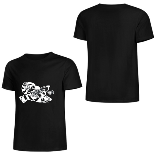 Funny Burger Bandit T-Shirt | Cartoon Fast Food Graphic Tee(z125)