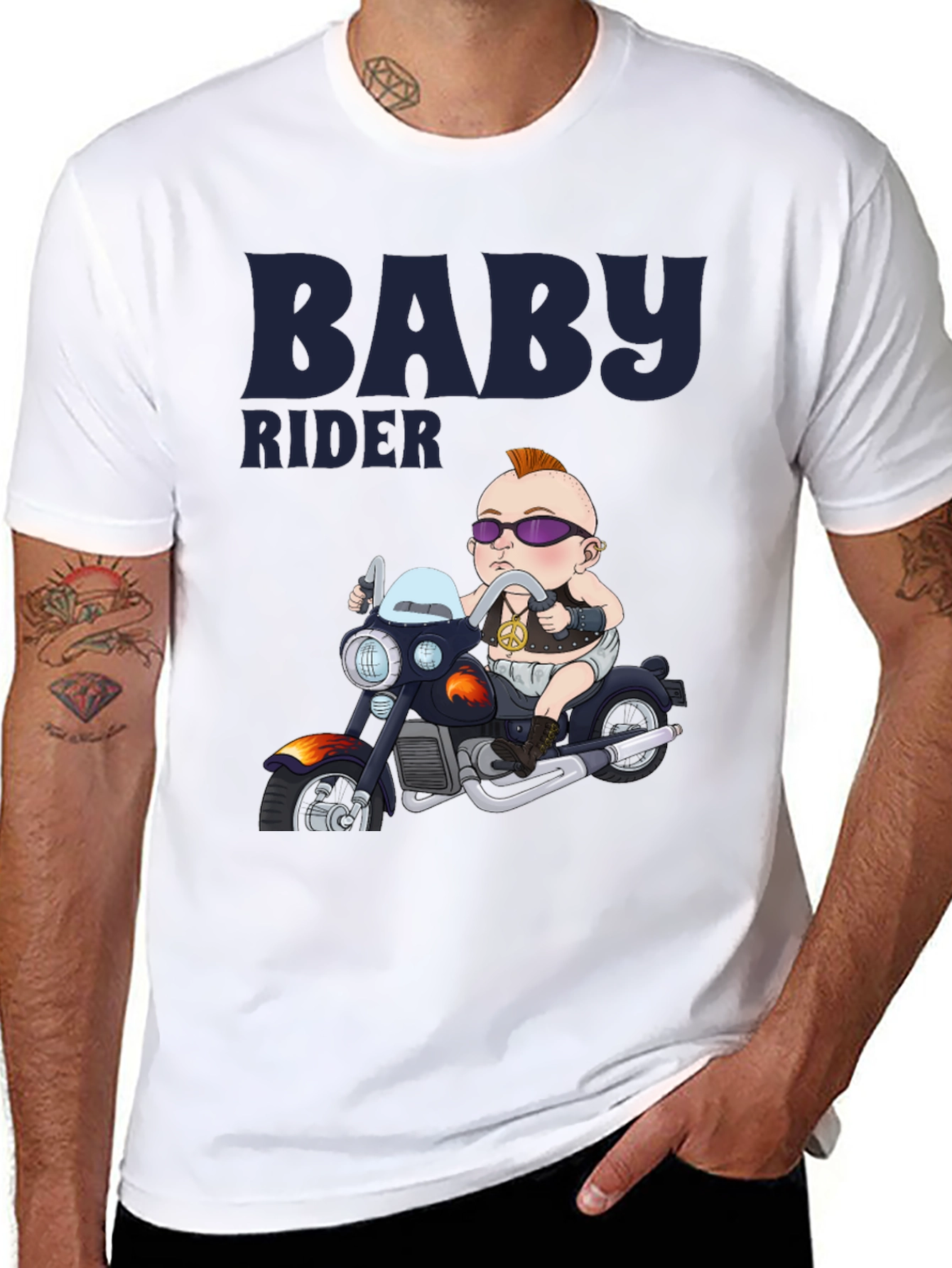 Baby Rider Graphic Tee - Black Cotton T-Shirt