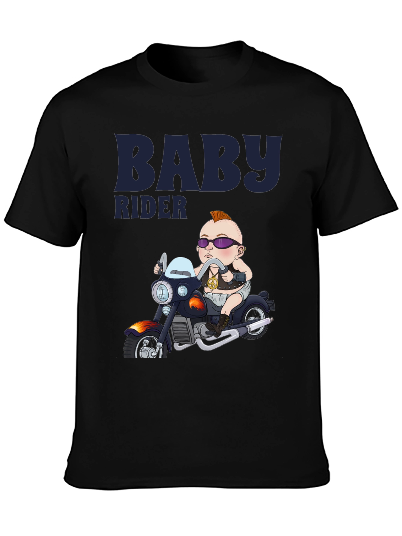 Baby Rider Graphic Tee - Black Cotton T-Shirt