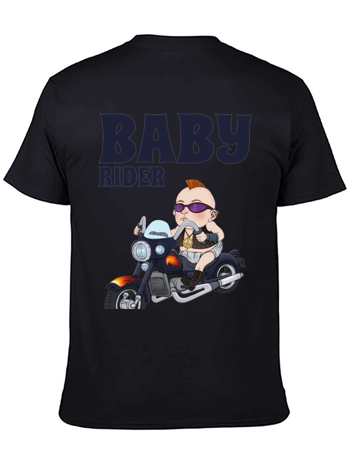 Baby Rider Graphic Tee - Black Cotton T-Shirt
