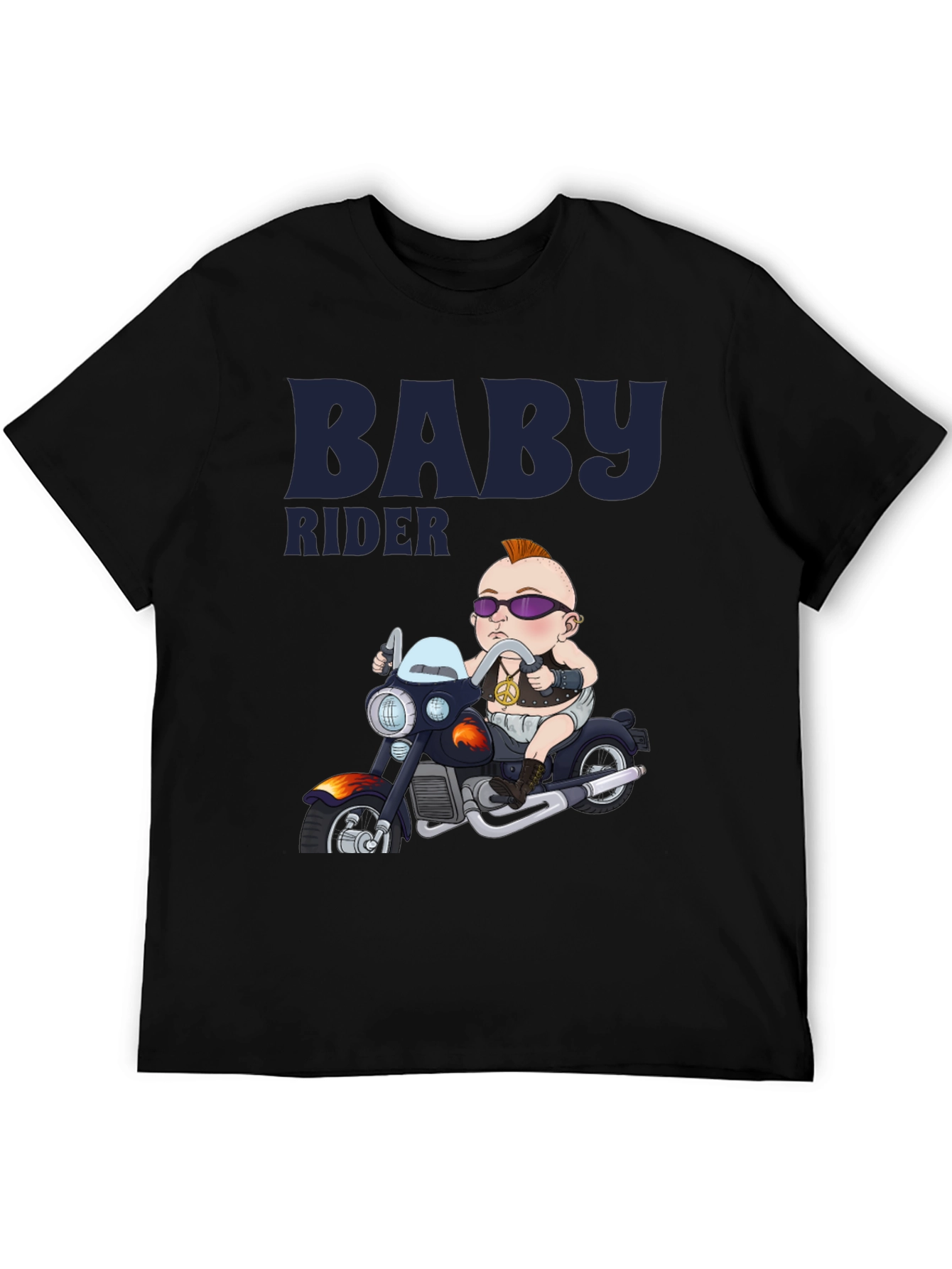 Baby Rider Graphic Tee - Black Cotton T-Shirt